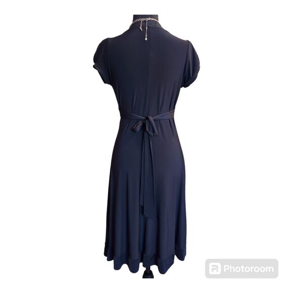 Purple Rain Black Tie Back Midi Dress - Picture 4 of 6